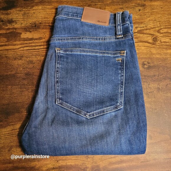 Madewell Jeans 30 Skinny Button Fly 10" High Rise Medium Dark Tummy Control - Picture 3 of 11